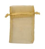 GOLD ORGANZA DRAWSTRING BAGS 27253-BX